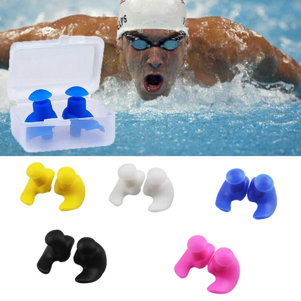 

Swimming Earplugs Silicone Ear Plugs Waterproof Water Sports Swim Accessories Dust-Proof Diving Swimming Pool Underwater Must