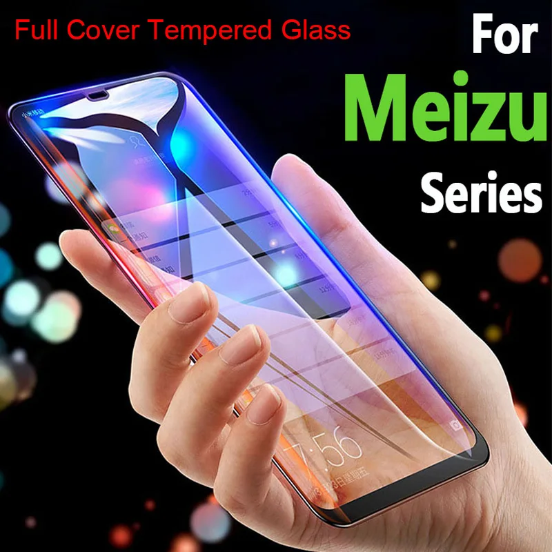 Цветное закаленное стекло с полным покрытием для Meizu M6 Note M6S M6T экрана M5 M5C M5S M3