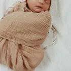 Муслиновое одеяло для новорожденных, 6 слоев, хлопковое покрывало для сна в коляску