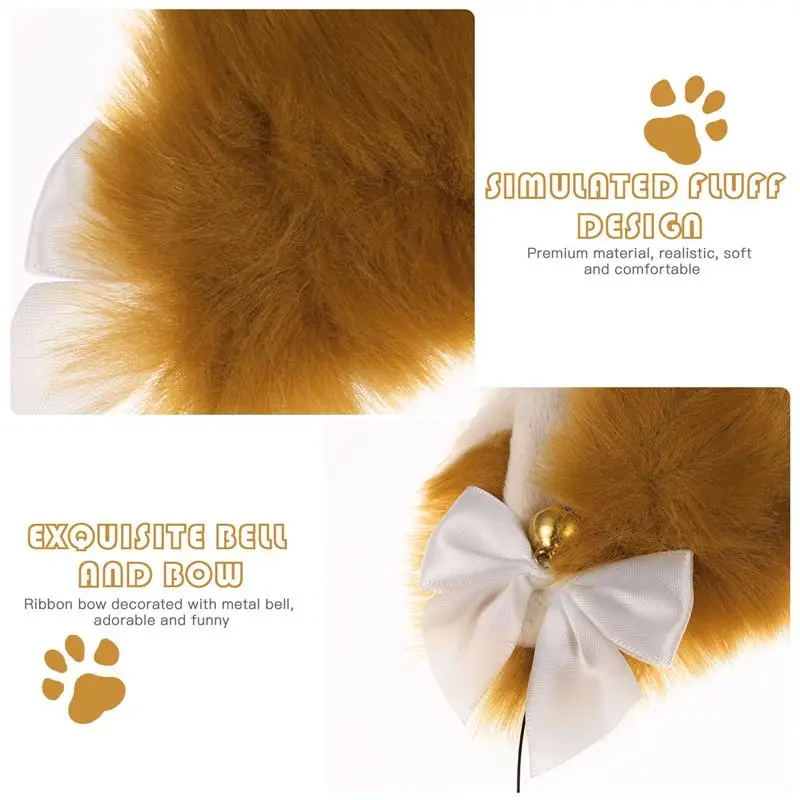 

1 Pc Cat Ear Headband Funny Creative Fluffy Hairband Cosplay Headband Headwear for Women Girl Party