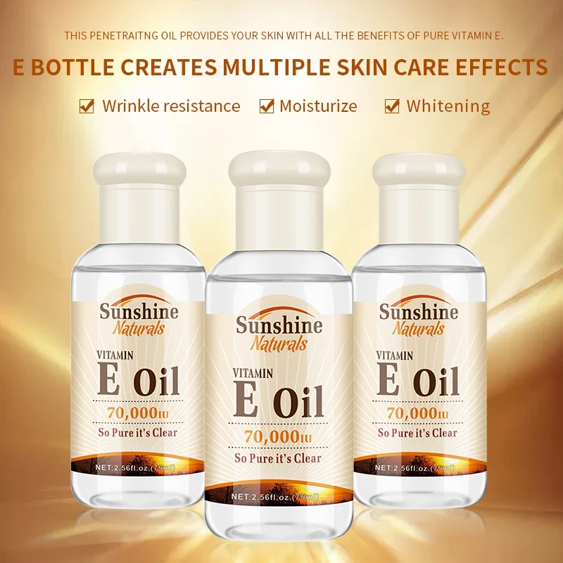Vitamin E Moisturizing Essential Oil Face Serum Lighten Fine Lines Freckles Firming Skin Brighten skin Colour Facial | Красота и
