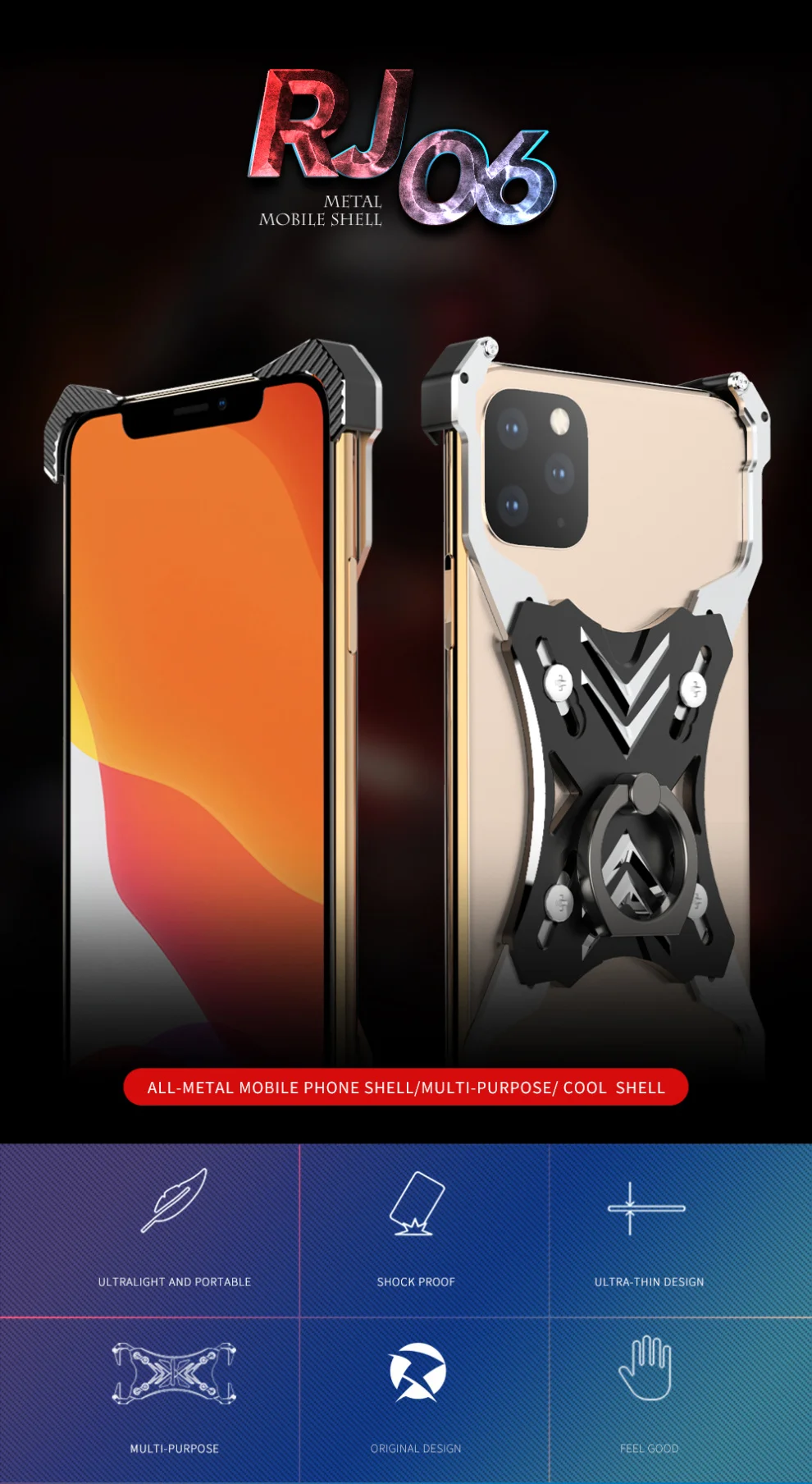 Алюминиевый металлический бампер чехол для iPhone 11 Pro XS MAX X XR жесткое крепление в виде кольца на палец Kickstand чехол для iPhone 11 Pro Max бампер