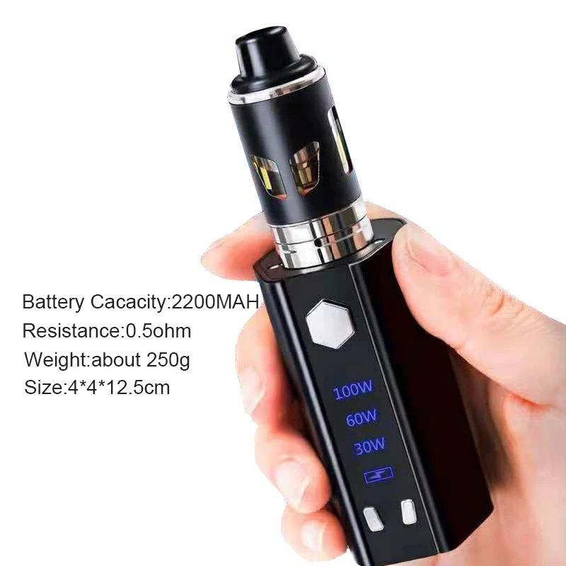 Оригинал 100 Вт USB Chaeger электронная сигарета 2200 вэпорайзер на батарейках для