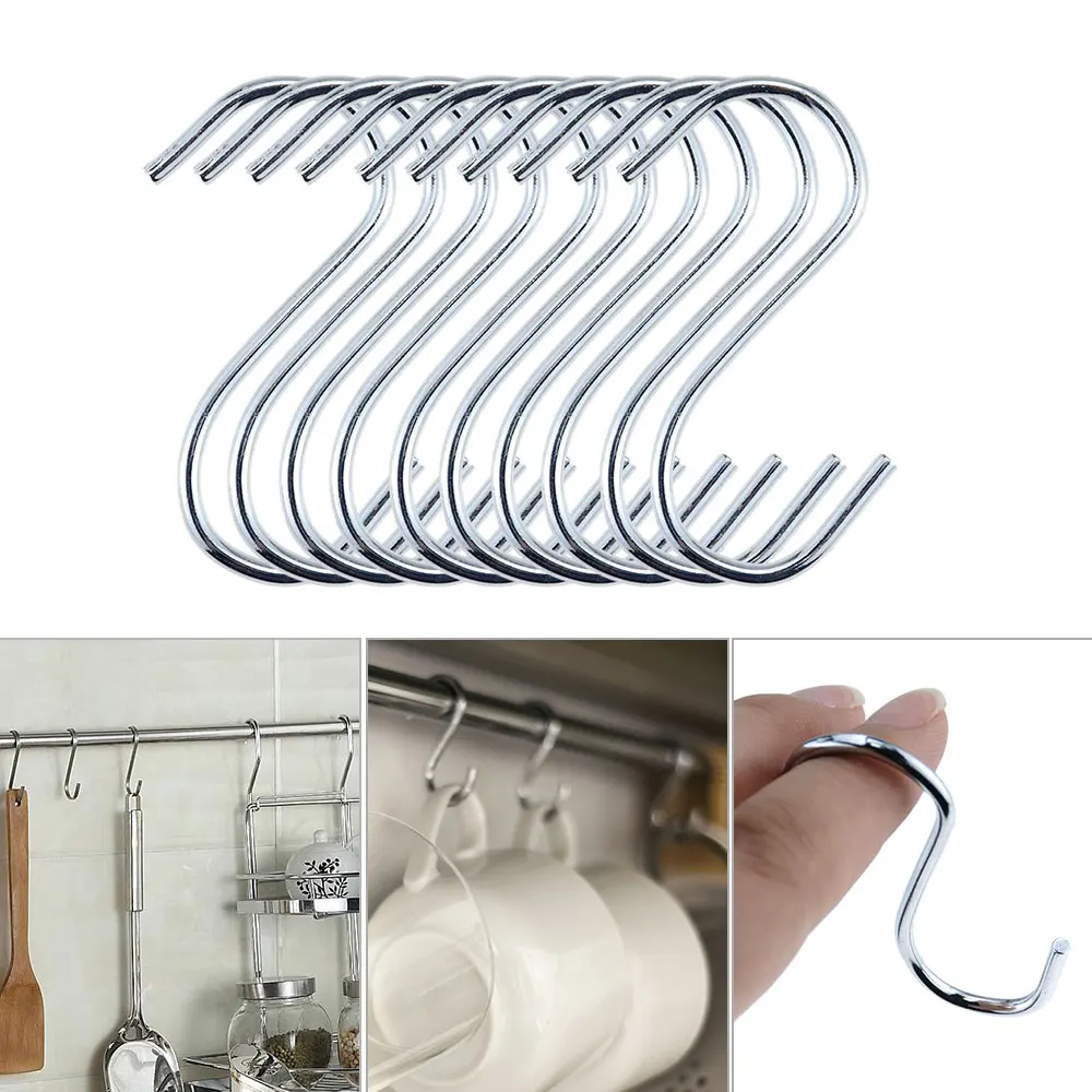 

10PCS Kitchen metal s-shaped hook rack storage rack receive a case necessary household multi-functional storage hook