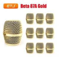 beta87a electroplated polished gold mesh grille metal ball for shure microphone accessories wholesales