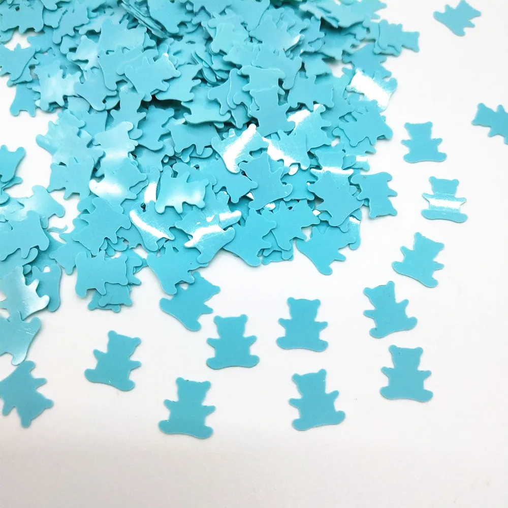 

1000pcs Solid Light Blue Bear Panda Sequins 7mm PVC Flat Paillette Crafts Nail Art DIY Accessories