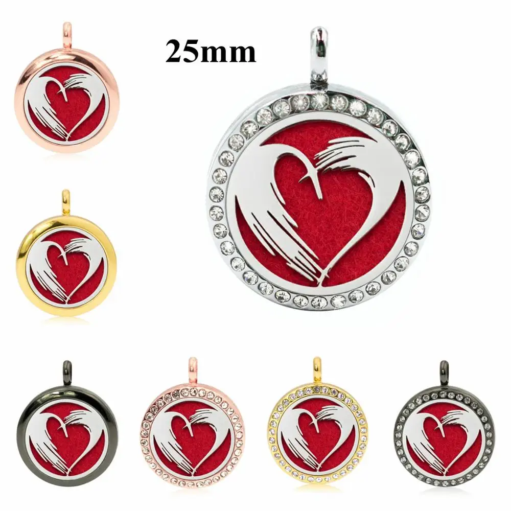 25 мм духи эфирное масло диффузор кулон подходит к ожерелью (бесплатно случайный 5