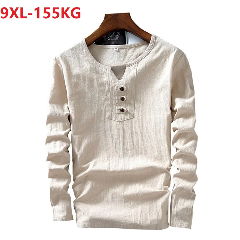 Зимние мужские льняные Топ с длинным рукавом в винтажном японском китайском
