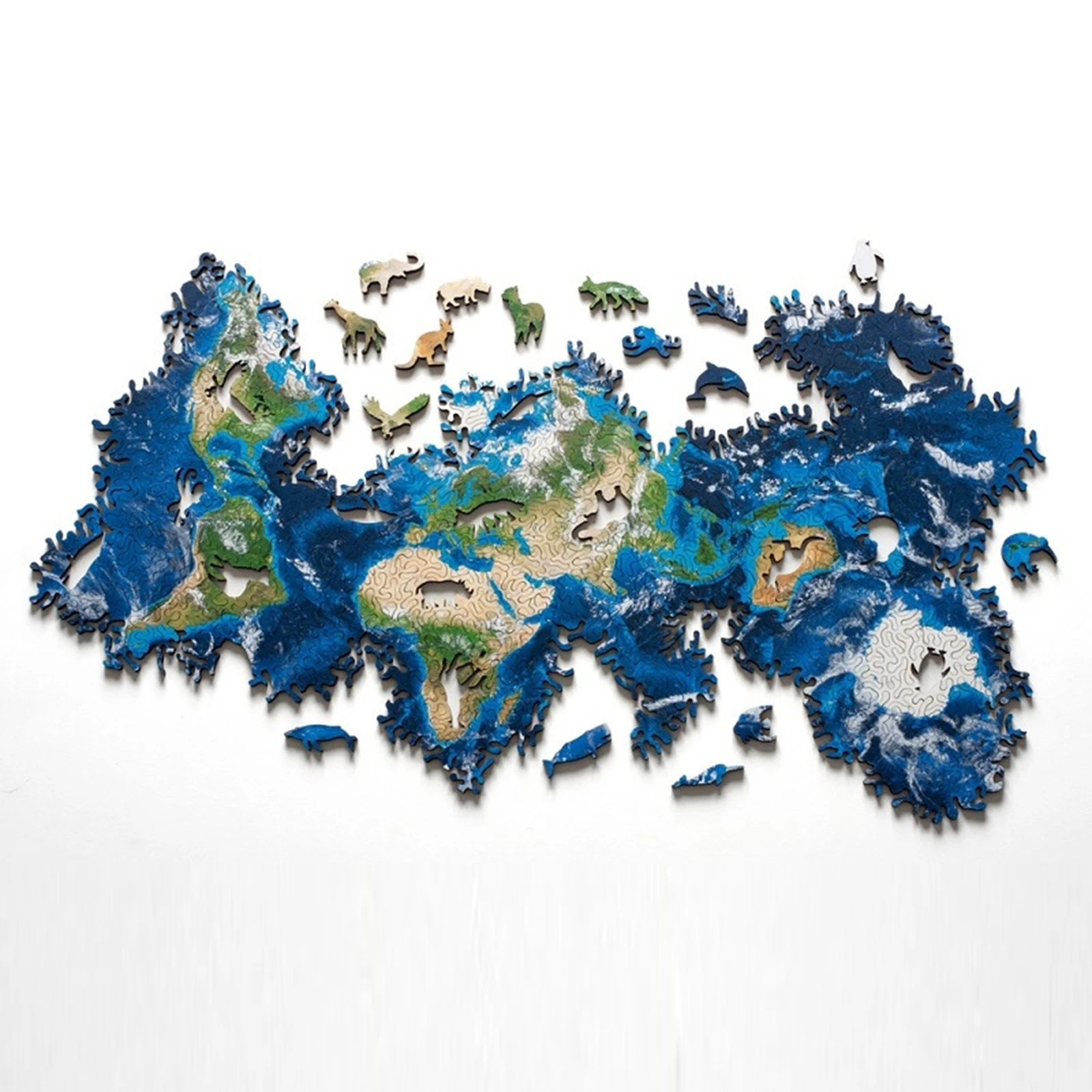 

Wooden Puzzle The Earth Planet Satellite Imagery for Adults as Gift for Any Occasion