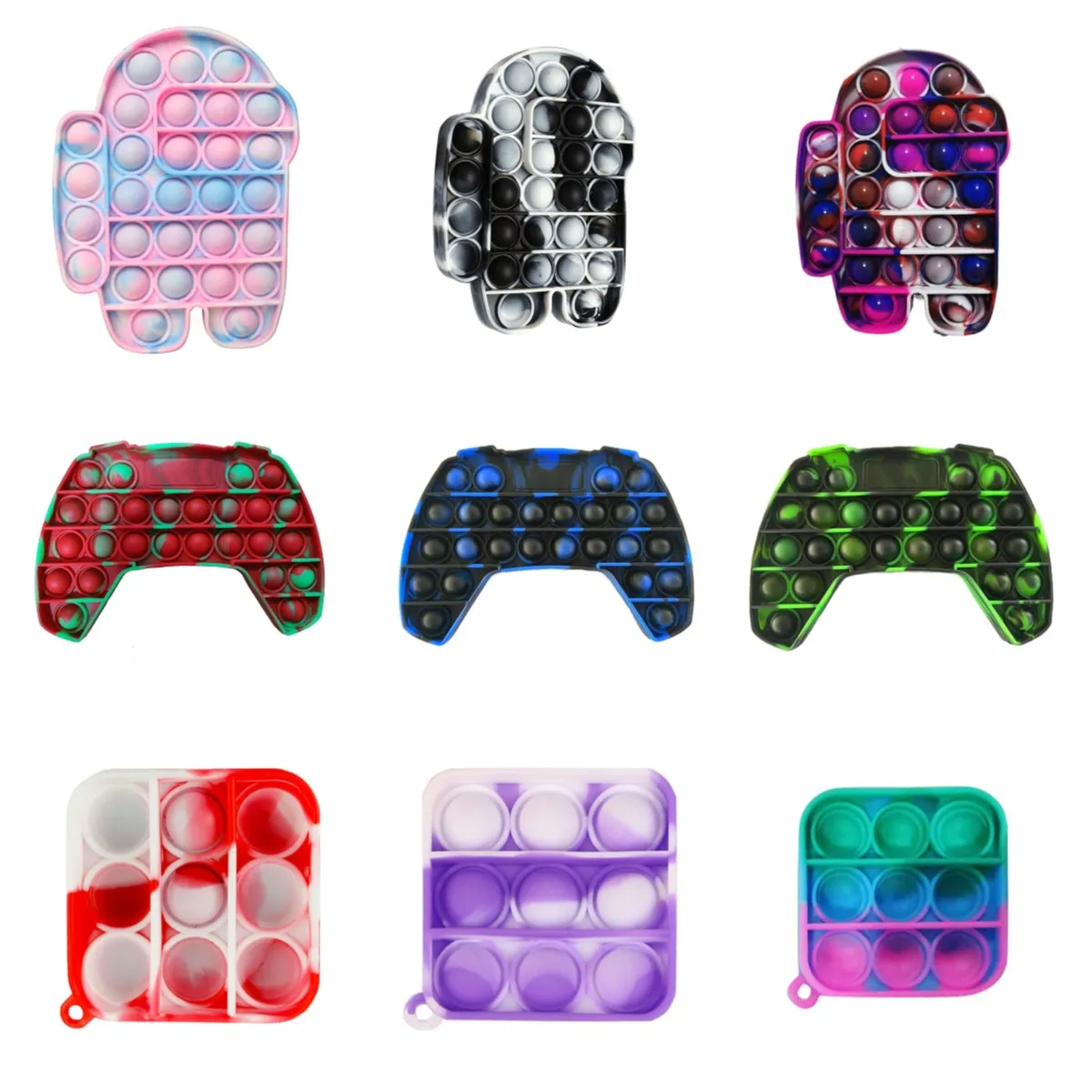 

Rainbow Bubble Pops Fidget Kids Toy Sensory Autisim Special Need Its Anti-stress Stress Relief Squishy Fidget Toy Random Color