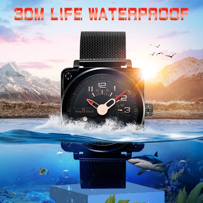 Часы наручные KEEP IN TOUCH Мужские кварцевые роскошные Брендовые спортивные в стиле