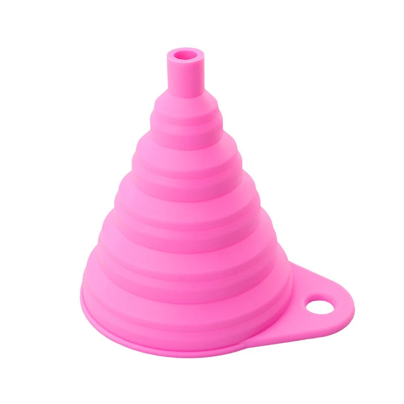 

3 Colors Foldable Funnel Food Grade Silicone Telescopic Long Neck Mini Multi-Functional Kitchen With Oil Creative Liquid Funnel