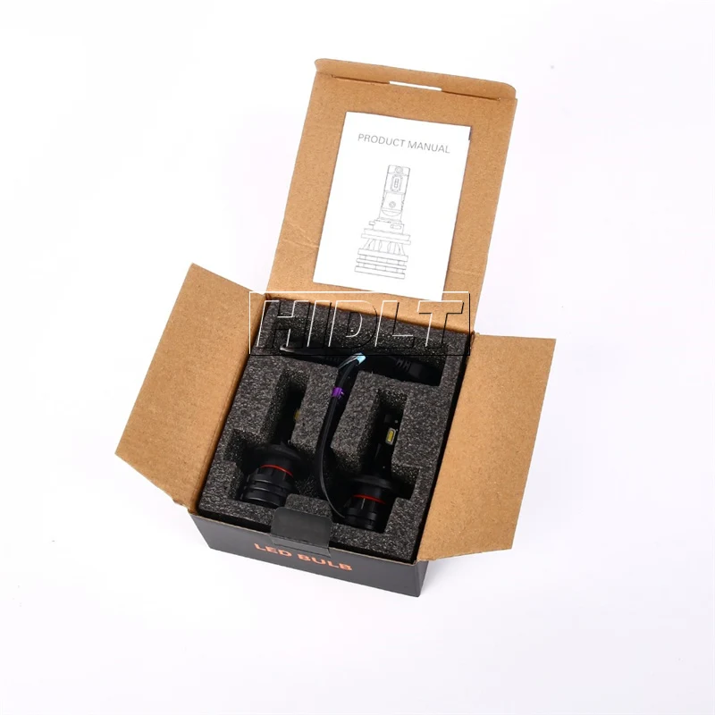 HIDLT 2 шт. H4 светодиодный комплект фар 12V 24V Мини Размеры авто налобный фонарь лампа