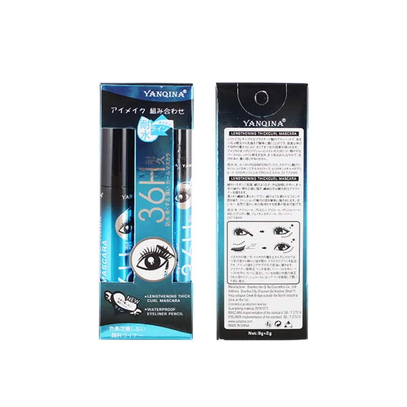 Жидкая подводка для глаз тушь ресниц набор 2 в 1 стойкий водостойкий продукт