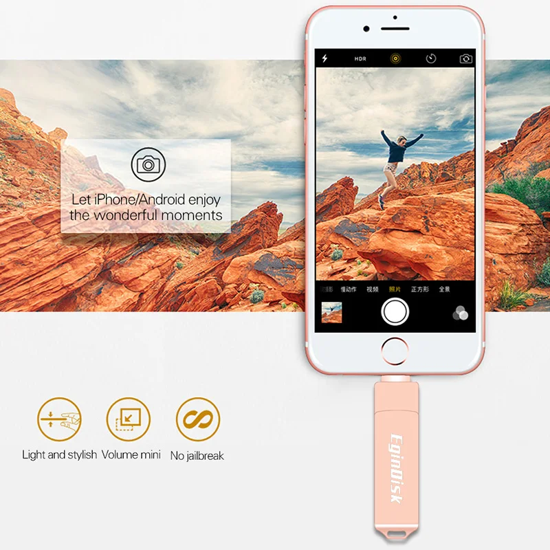 Otg Usb флеш-накопитель для телефонов iPhone / iPad/Android 3 в 1 совместимый с Lightning Micro USB 0 |