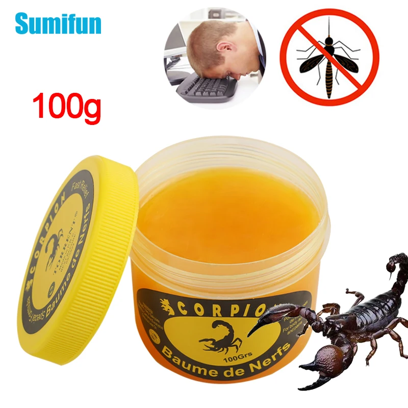 

100g Scorpion Ointment Mint Cool Oil Anti Mosquito Repellent Cream Relieve Headache Dizziness Heatstroke Prevention Ointment