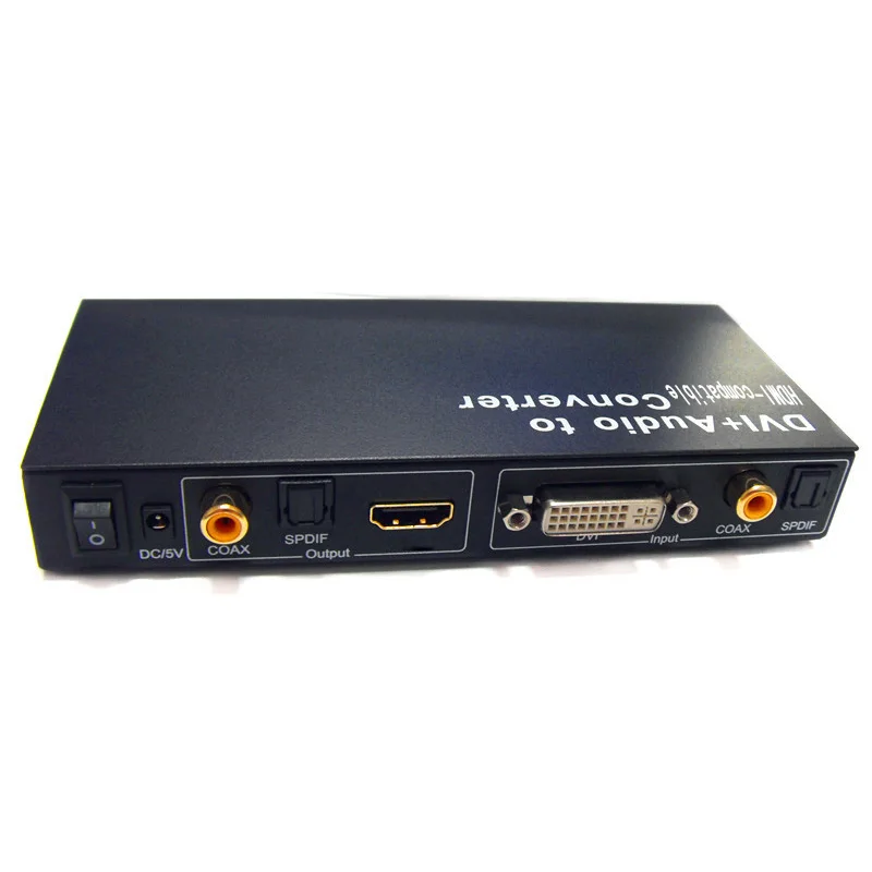 Larryjoe DVI в HDMI совместимый конвертер с Spdif/toslink коаксиальный аудио вход и выход|dvi to