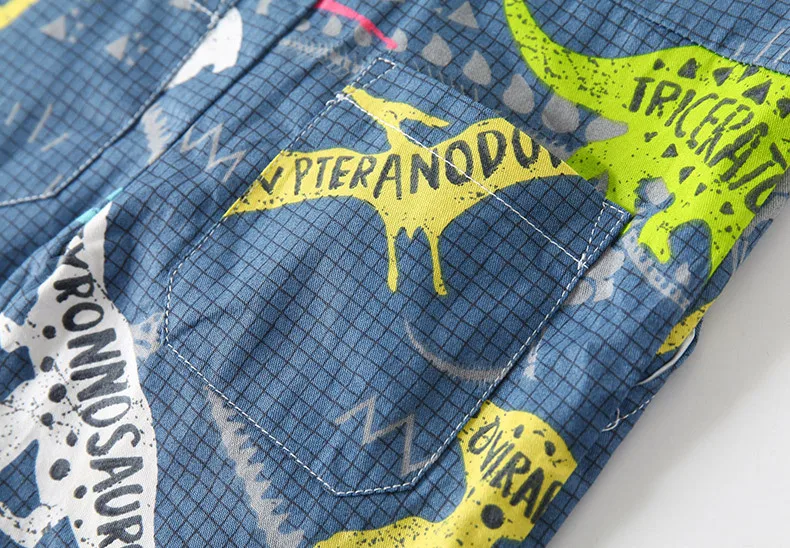 Для маленьких мальчиков повседневный комбинезон с коротким рукавом принтом