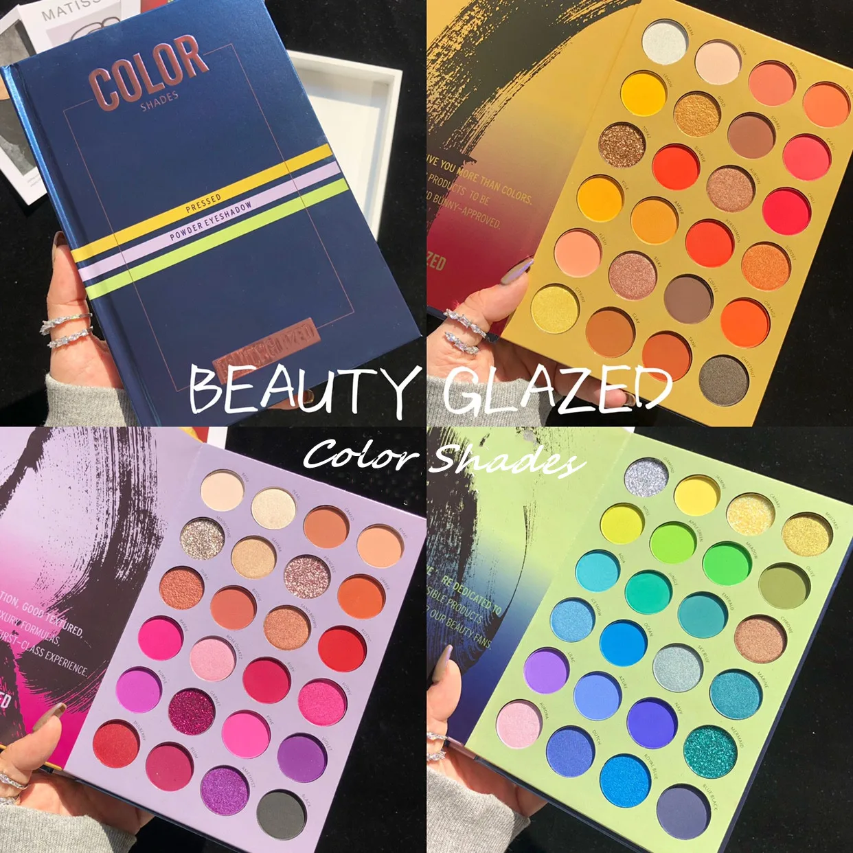 BEAUTY GLAZED Цвет оттенков Новый 72 Фул книга острые тени для век Палитра Блестящий