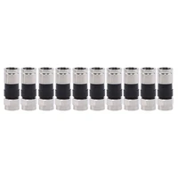 10pcs f type male plug compression connectors for rg6 coax coaxial tv cable hq connector auto replacement parts