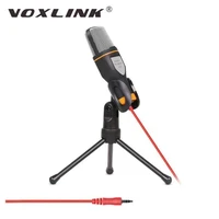 voxlink high quality condenser microphone with 3 5mm plug home stereo mic desktop tripod for skype chatting pc video recording