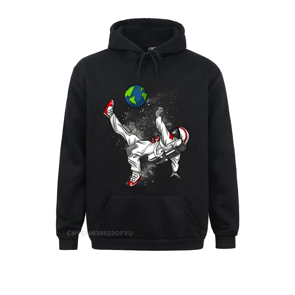 Space Astronaut Soccer Cute Man Harajuku Shirt Europe Hoodies Cotton Long Sleeve Printed Hoodie Round Neck Free Shipping