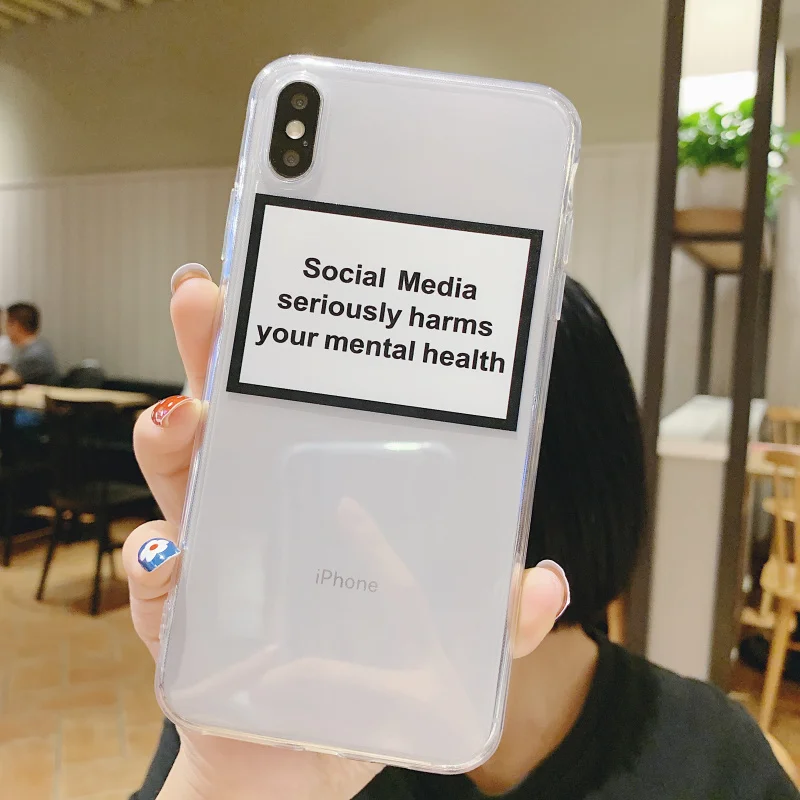 Мягкий силиконовый прозрачный чехол для телефона iPhone X XR XS Max 6 7 8 plus 5S 5SE социальные