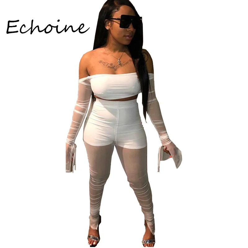 Сексуальный женский комплект из двух предметов прозрачный сетчатый