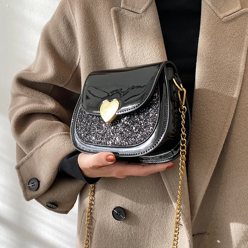 

Роскошная брендовая модная женская сумка-тоут с блестками 2021, женская дизайнерская сумка контрастного качества из искусственной кожи, сумк...