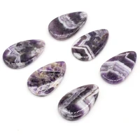 natural stone quartzs pendants water drop amethysts for trendy jewelry making diy women necklaces earring party gifts