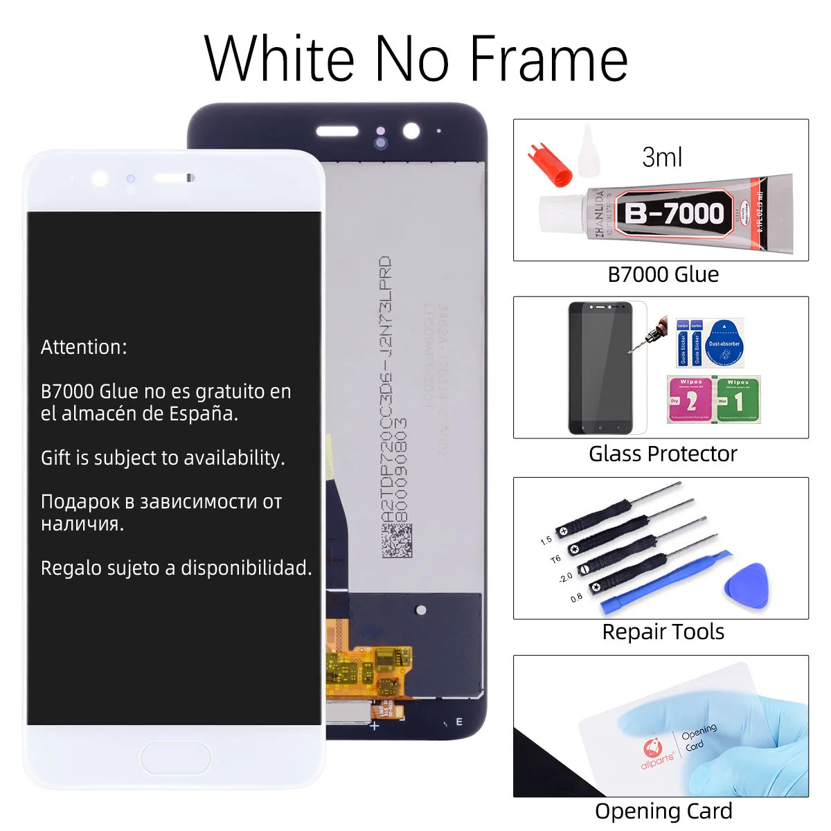 No Frame White ЖК-дисплей для huawei P10, сенсорный экран, Замена для huawei P10, ЖК-дисплей с рамкой,, 5,1 '', VTR-L09, L10, L29 - Цвет: No Frame White