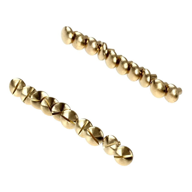 10x Arc твердая латунная Кнопка шпилька винт гвоздь Задняя Кожа заклепки ремень 6