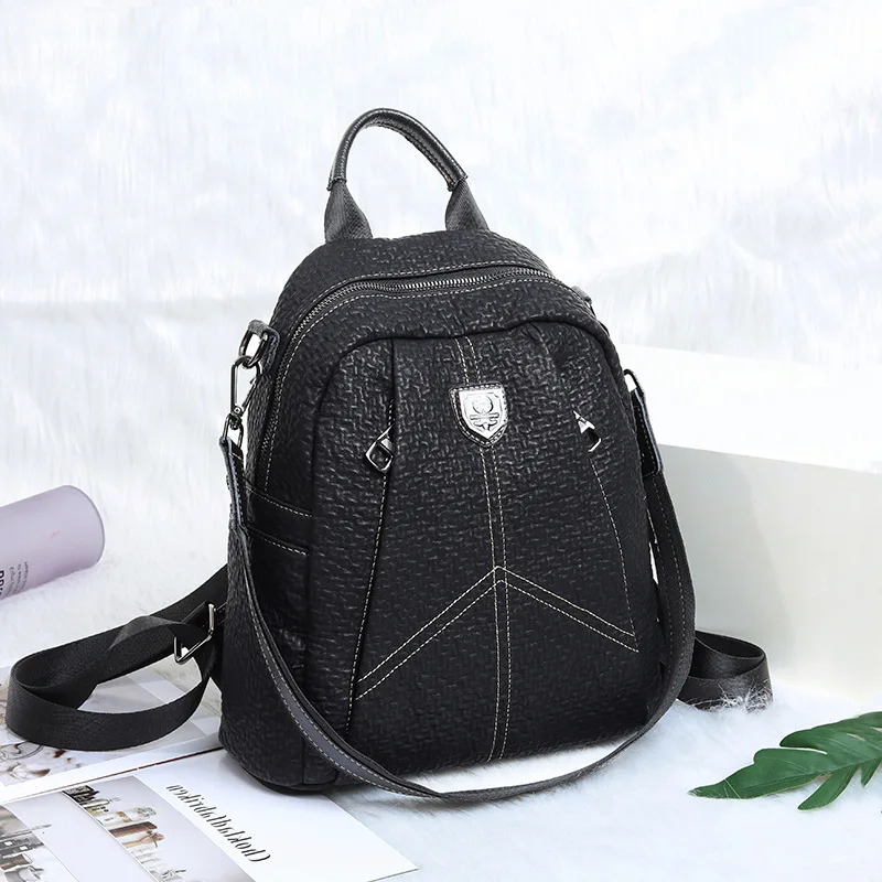 

Elegant Women Backpacks Leather Travel Backpack Girl School Bags High Capacity Back Pack Sac A Dos Lady Vintage Bagpack Mochilas