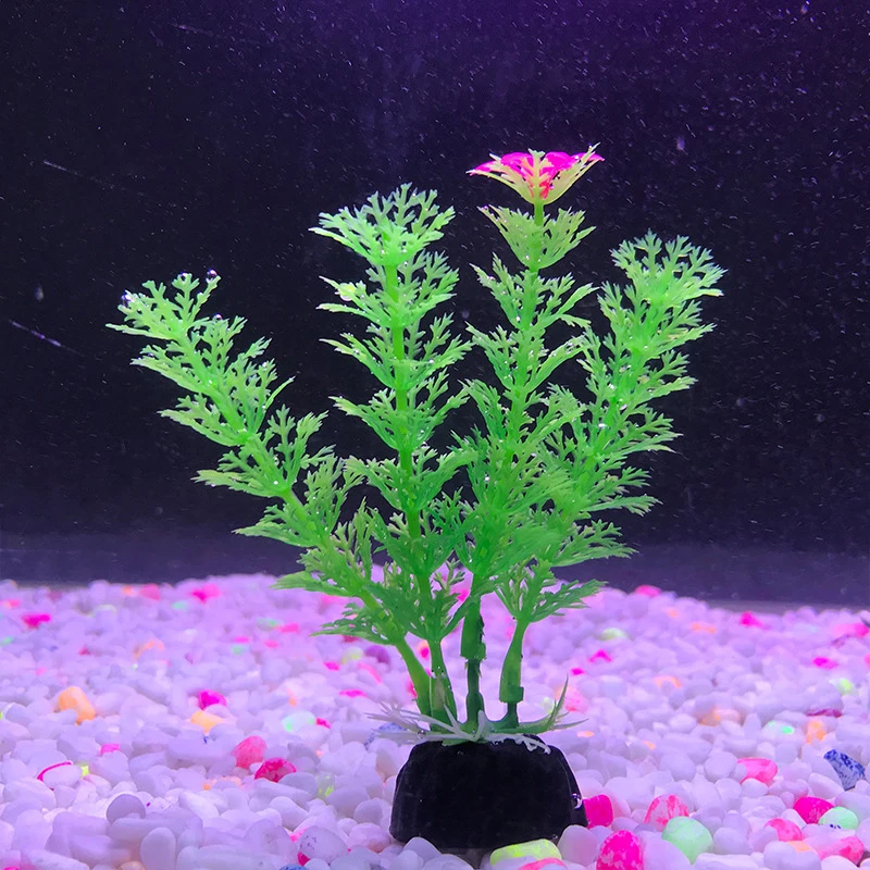 Искусственное украшение для аквариума зеленое светящееся | Дом и сад