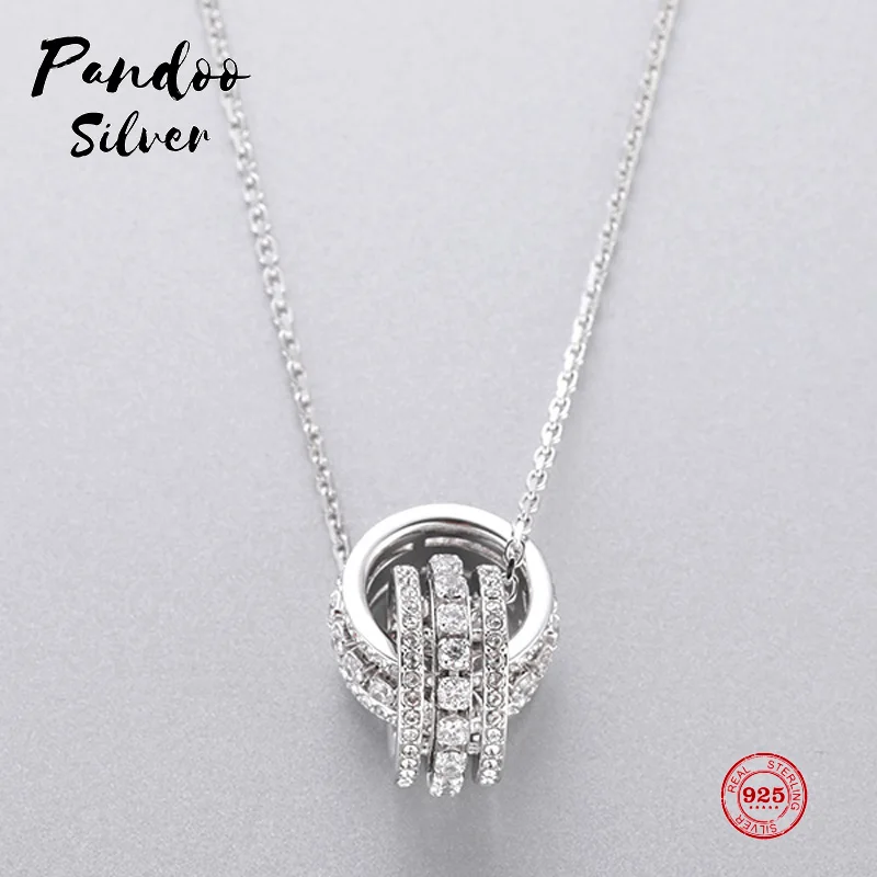 PANDOO модное очаровательное Оригинальное 1:1 из стерлингового серебра повседневное