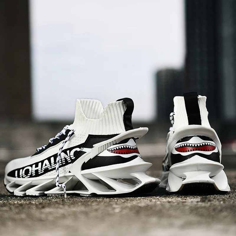 

High Quality Blade Men's Sneakers Breathable Mesh Casual Shoes Trendy Hard-wearing Off white Shoes Zapatillas Hombre Scarp Uomo