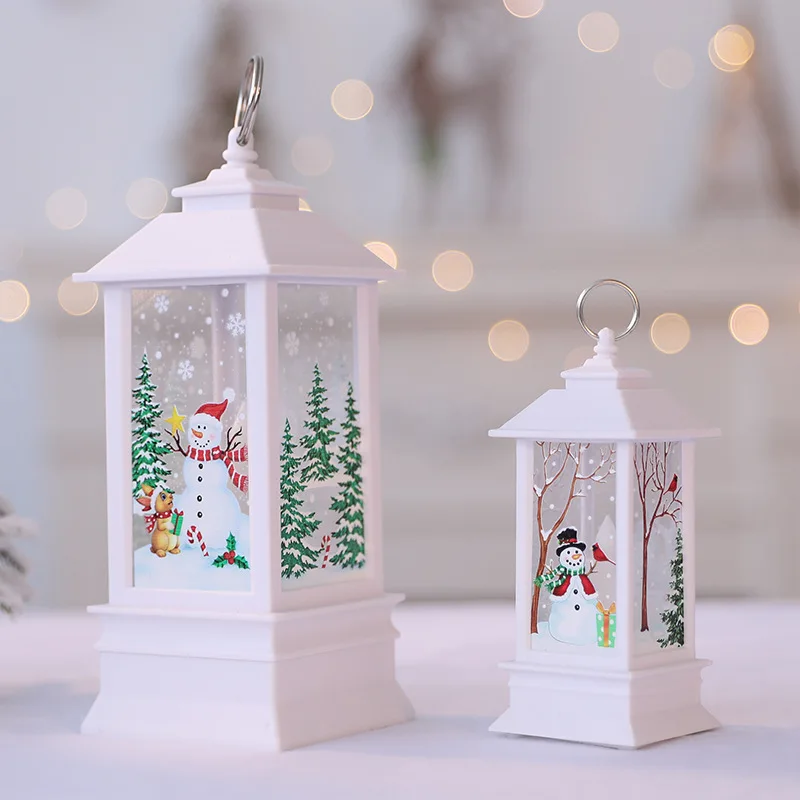 

Xmas Decor LED Candle Light Lantern Light Simulation Flame Light Portable Lanterns Small Oil Lamp Merry Christmas Decoration