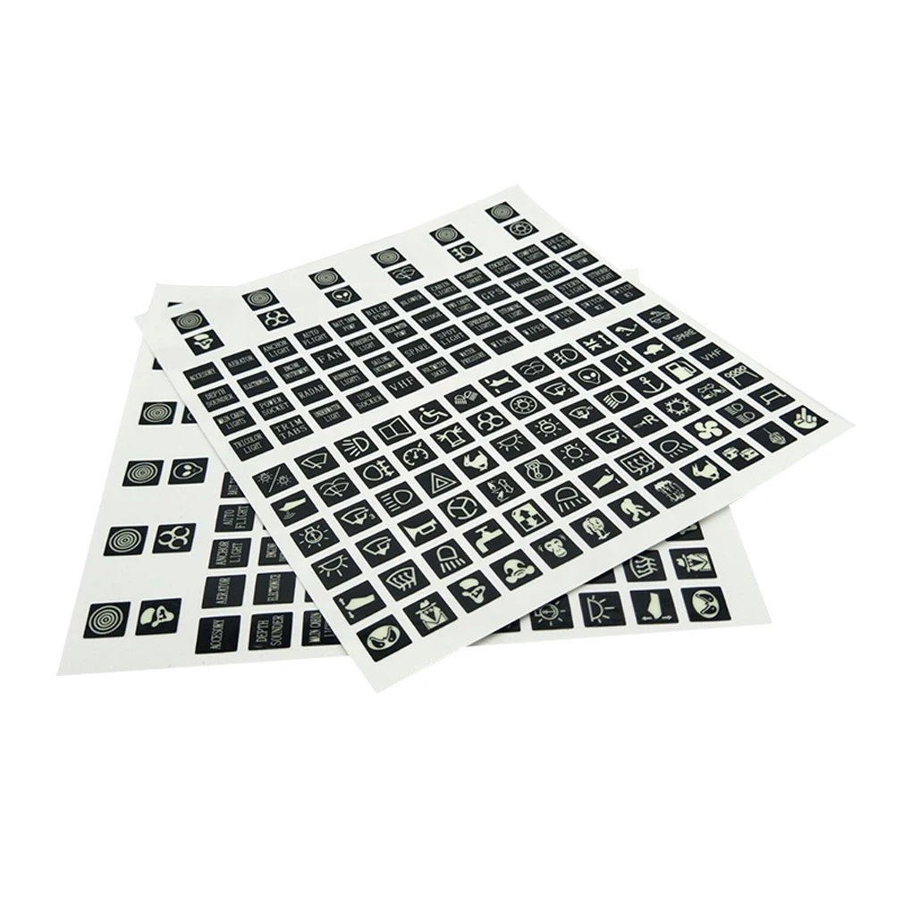 

PVC Luminous Rocker Switch Label Car Sticker Truck Instrument Decoration Circuit Panel Decal Car Styling Accessories