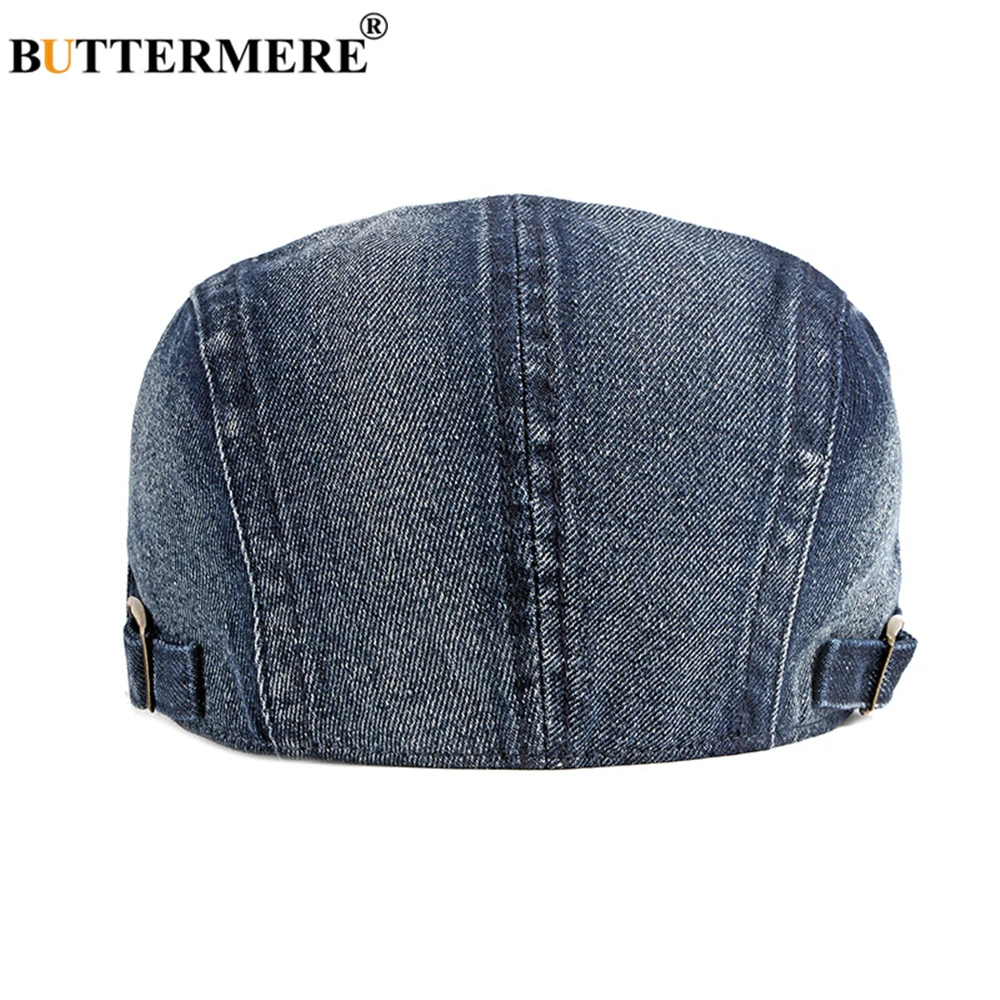 BUTTERMERE Men Ivy Caps Denim Light Blue Mens Berets British Style Male Cabbie Cap Spring Summer 2021 Brand New Driver Ivy Hat