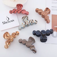 new frosted claw clip geometric hair clips clamp crab hairpins solid barrettes headwear for women girls hair styling accessories