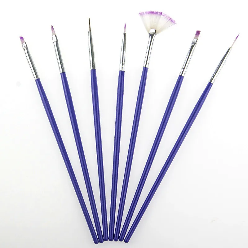 Набор кистей маникюрные для рисования 7 шт. нейл-арта точечные дизайнерские щетки