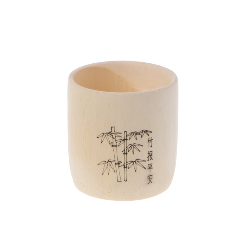 

Bamboo Wooden Drinking Cup Coffee Tea Mug Breakfast Beer Milk Wine Glass L5YE
