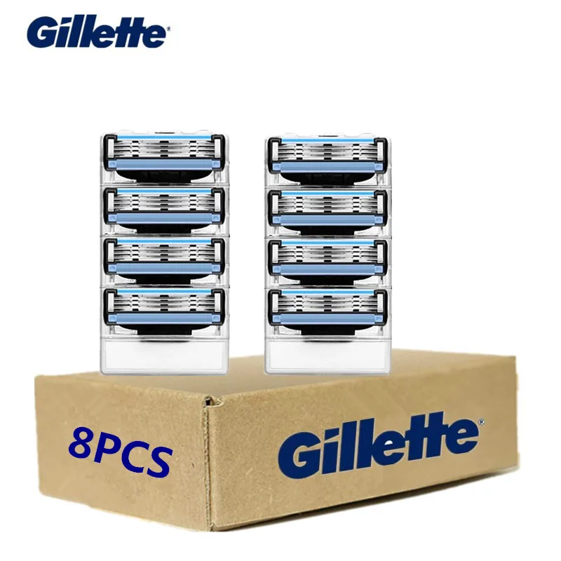 

Replaceable Razor Blades for Men Gillette Mach 3 Blade shaving 8 pcs Cassettes Shaving mak3 shaving cartridge mach3