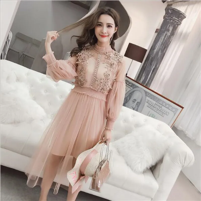 Новинка 2019 модное весеннее женское платье с цветочным рисунком и рукавами