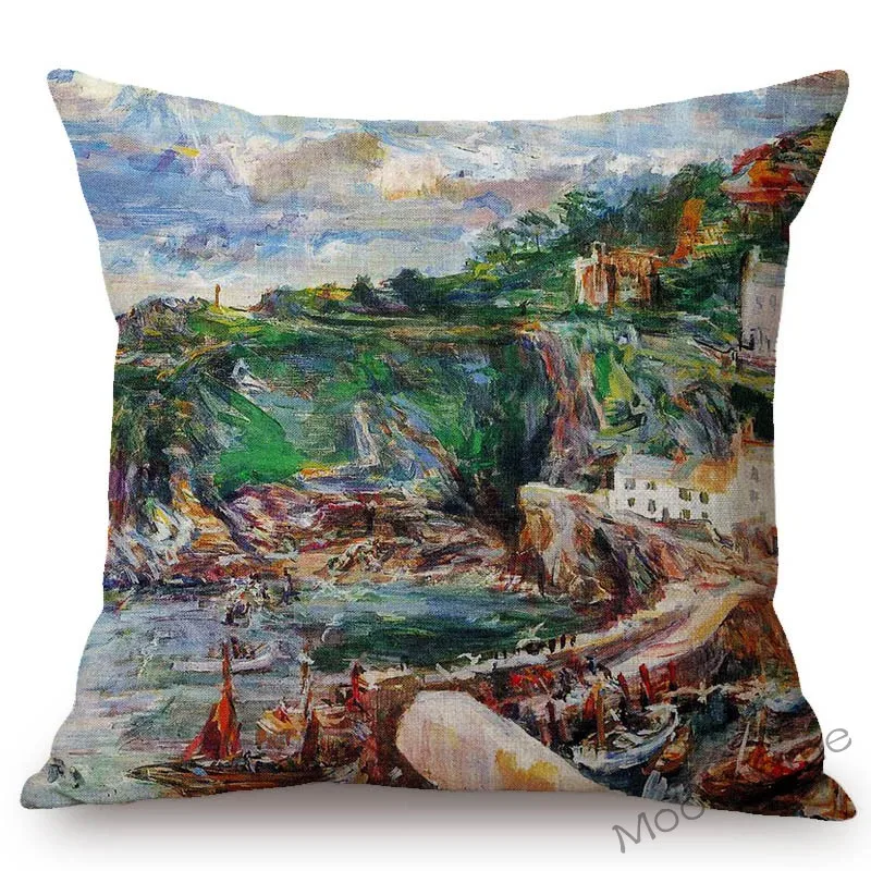 Astract Impressionism Oskar Kokoschka Oil Painting Art Ancient Greek Myths Gallery Throw Pillow Cotton Linen Cushion Cover | Дом и сад