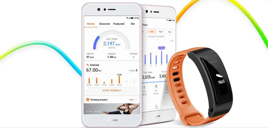 Смарт-браслет Huawei talkband B3 Lite Bluetooth гарнитура ответ/конец вызова Запуск прогулки сон Авто трек сигнализация сообщение