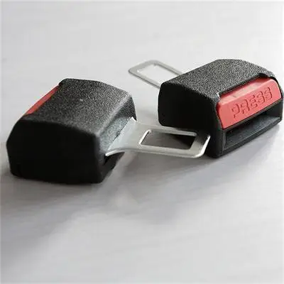 

Hot 2Pcs Universal Car Safety Adjustable Seat Belt Clip Extender Extension Black Seat Belts And Padding
