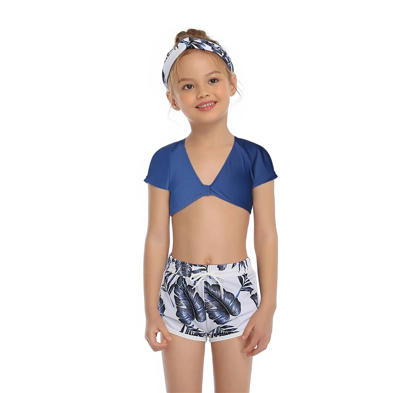 

Плавание, пижамы, одежда для отдыха для девочек с отдельным Леопардовый принт со средней талией трусики, трусы для девочек трусы-Плавание ко...