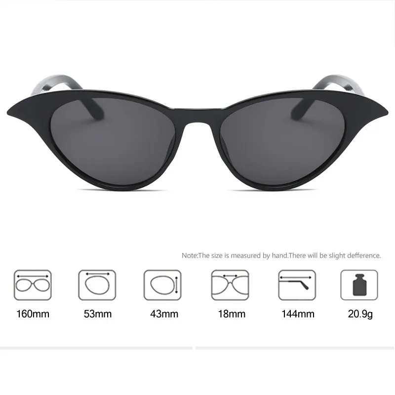vintage women cat eye brand designer sunglasses black platic female vintage sunglass hot sell sun glasses feminino uv400 free global shipping