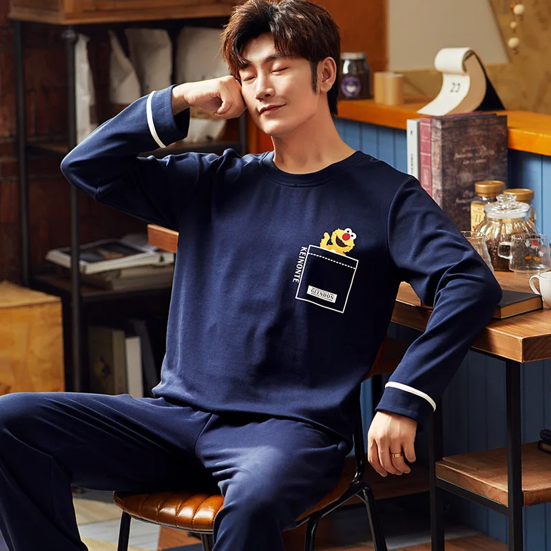 Autumn pajamas hombre men long sleeve mens pyjama set for male casual sleepwear man pyjamas homme suit pijama hombre verano